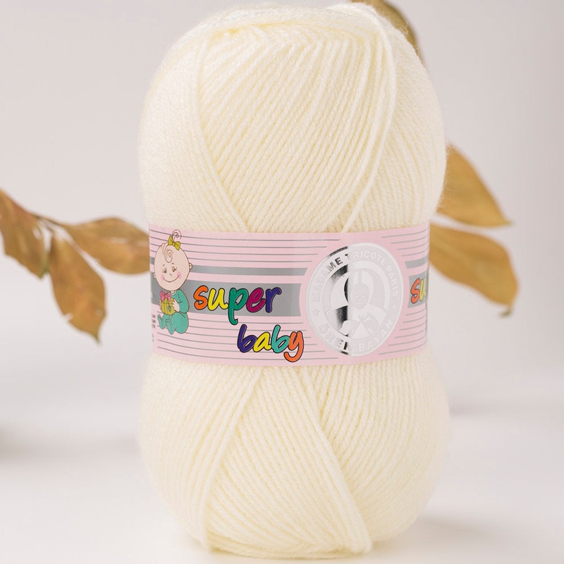 Madame Tricote Paris Super Baby Knitting Yarn, Cream – 5-1758