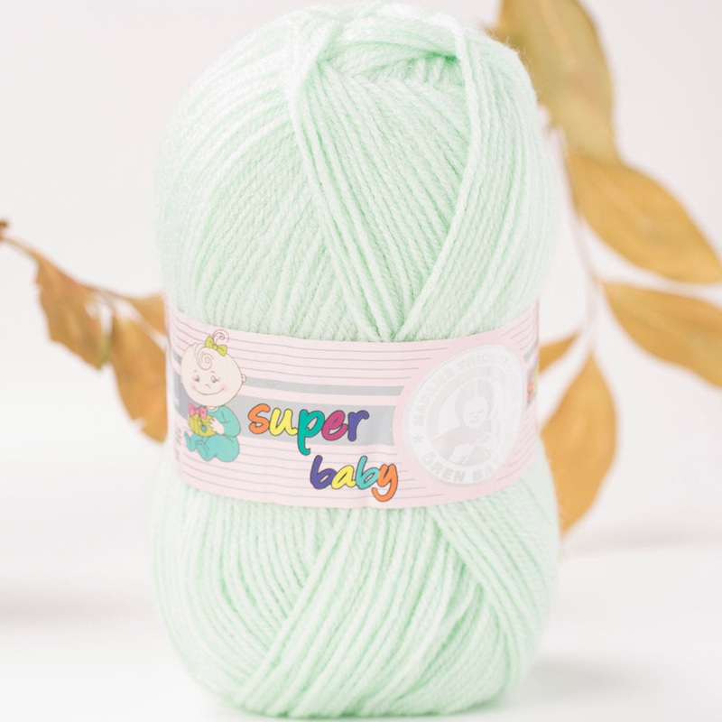 Madame Tricote Paris Super Baby Knitting Yarn, Pastel Green – 90-1758
