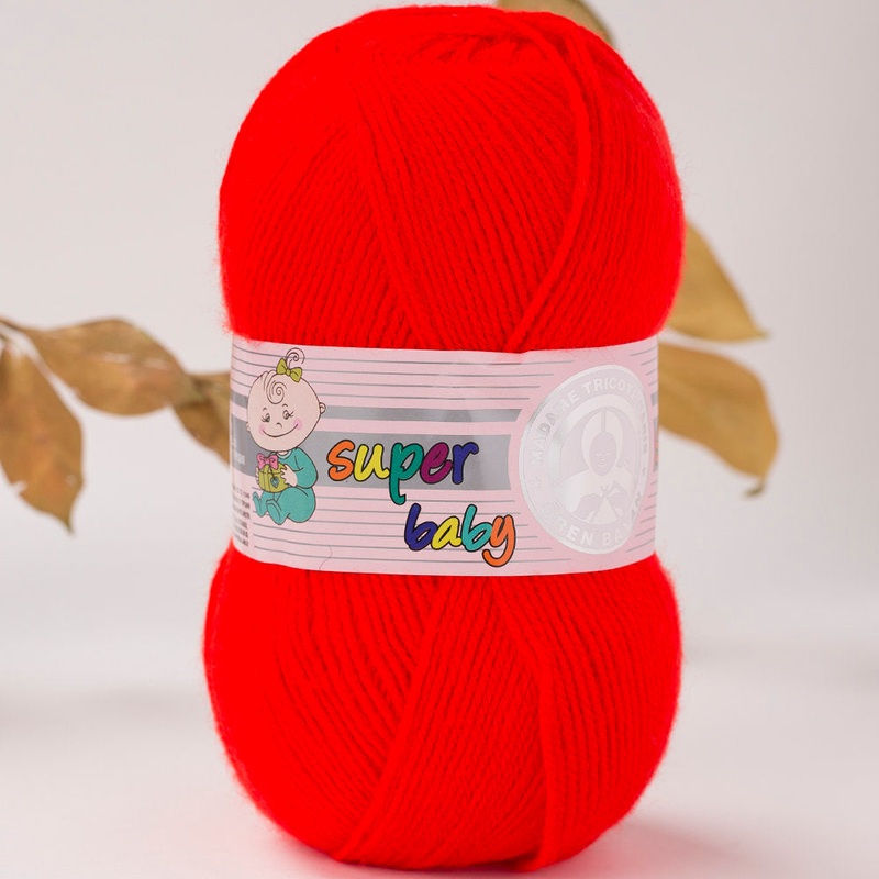Madame Tricote Paris Super Baby Knitting Yarn, Red – 32-1758