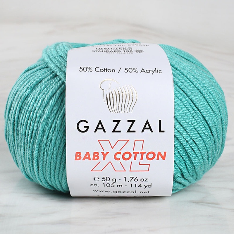 Gazzal Baby Cotton XL Knitting Yarn, Blue – 3426XL