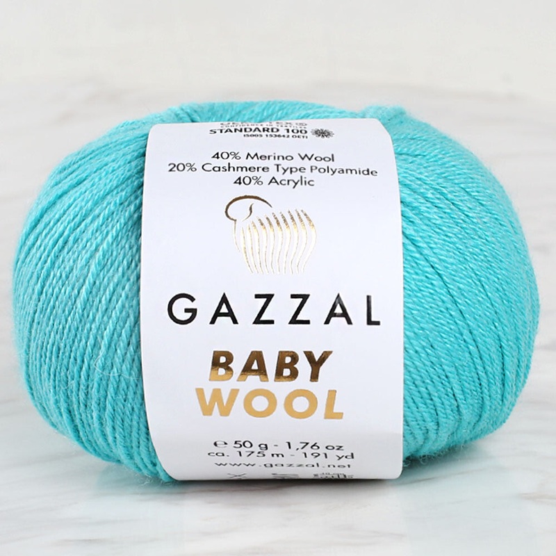 Gazzal Baby Wool Knitting Yarn, Blue – 832