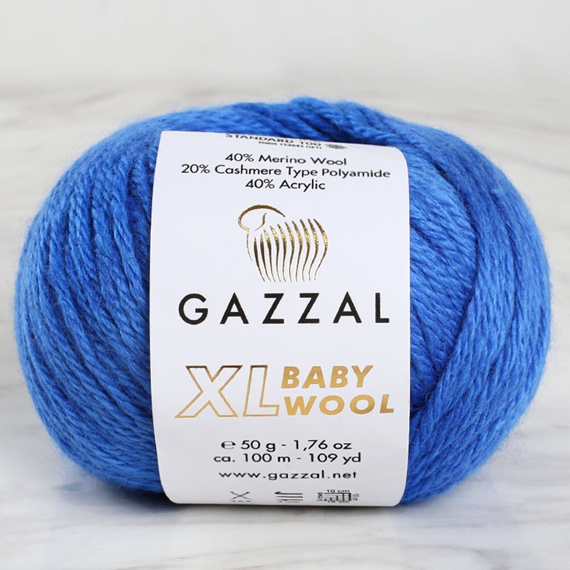 Gazzal Baby Wool XL Knitting Yarn, Blue – 830XL