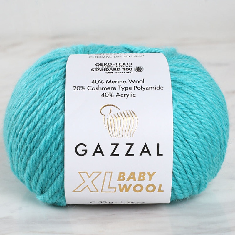 Gazzal Baby Wool XL Knitting Yarn, Blue – 832XL