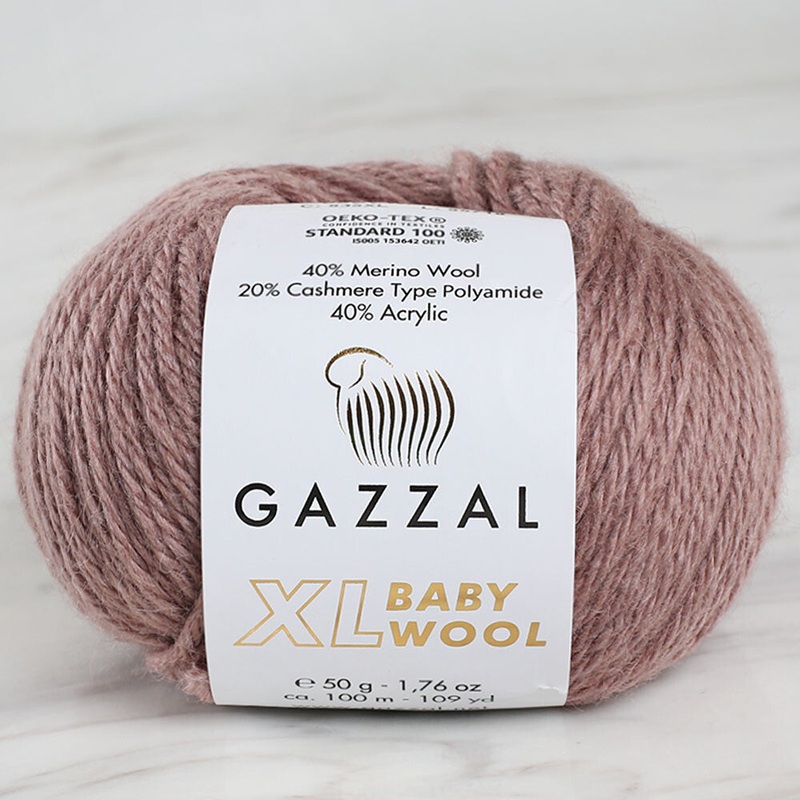 Gazzal Baby Wool XL Knitting Yarn, Brown – 835XL
