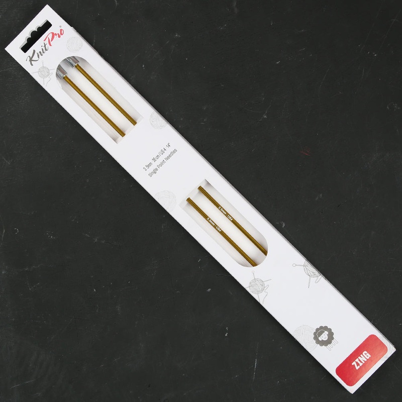 KnitPro Zing 3.5 mm 35 cm Metal Knitting Needles, Chrysolite – 47297