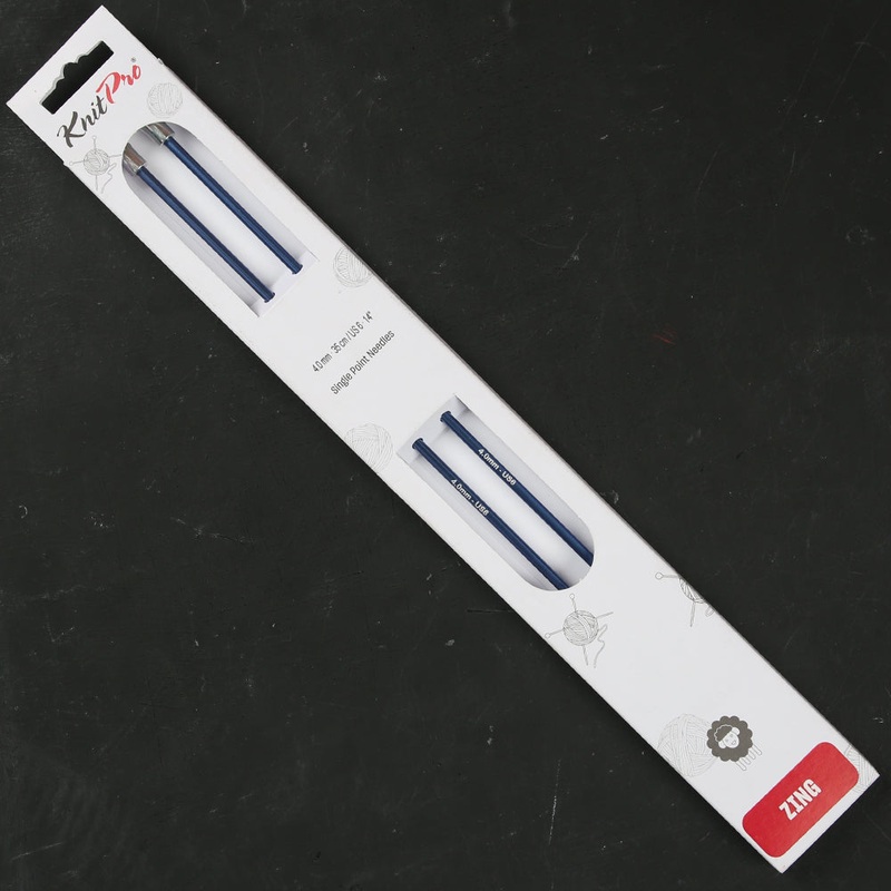 KnitPro Zing 4 mm 35 cm Metal Knitting Needles, Sapphire – 47299