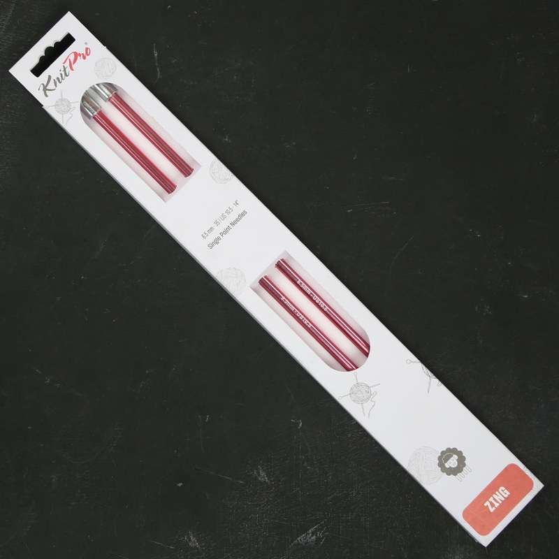 KnitPro Zing 6.5 mm 35 cm Metal Knitting Needles, Coral – 47304