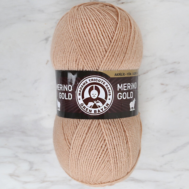 Madame Tricote Paris Merino Gold Knitting Yarn, Beige – 79-1778