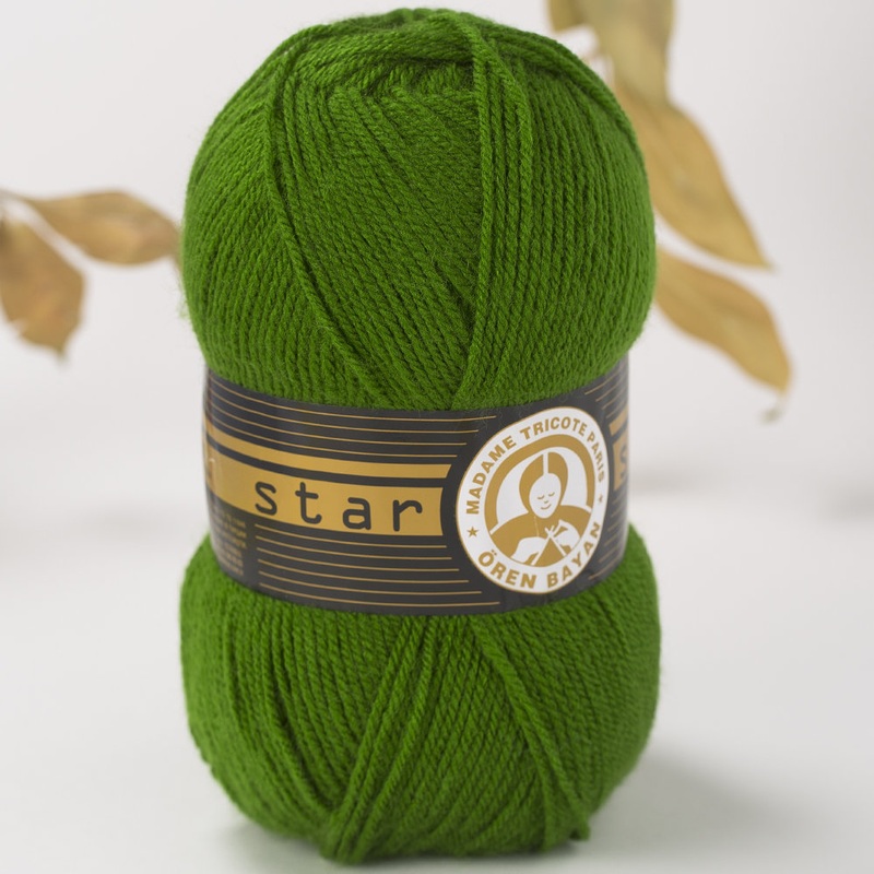 Madame Tricote Paris Star Knitting Yarn, Green – 87-1754