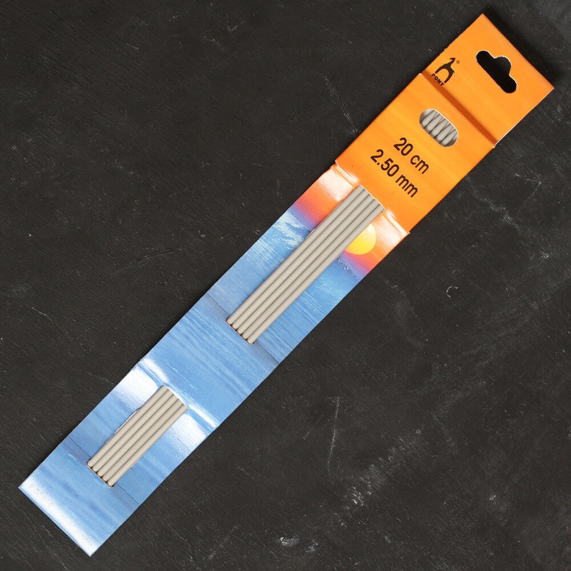 Pony 2.5 mm 20 cm Aluminium Double Pointed Needles, Set of 5 – 36614