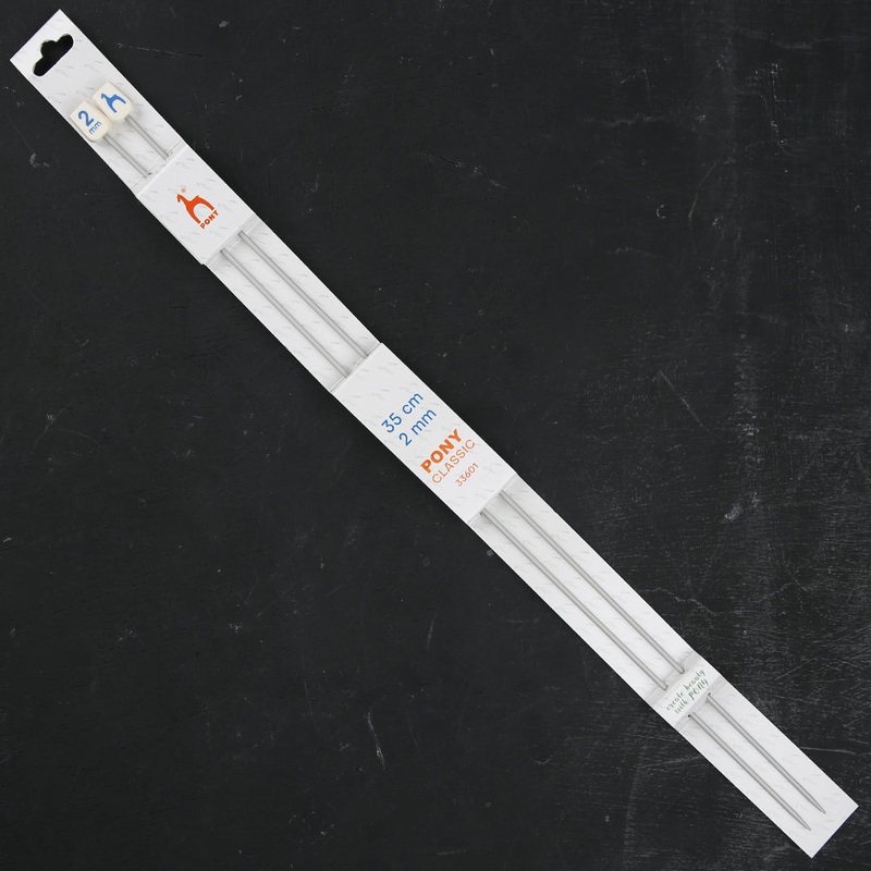 Pony 2 mm 35 cm Aluminium Knitting Needles – 33601