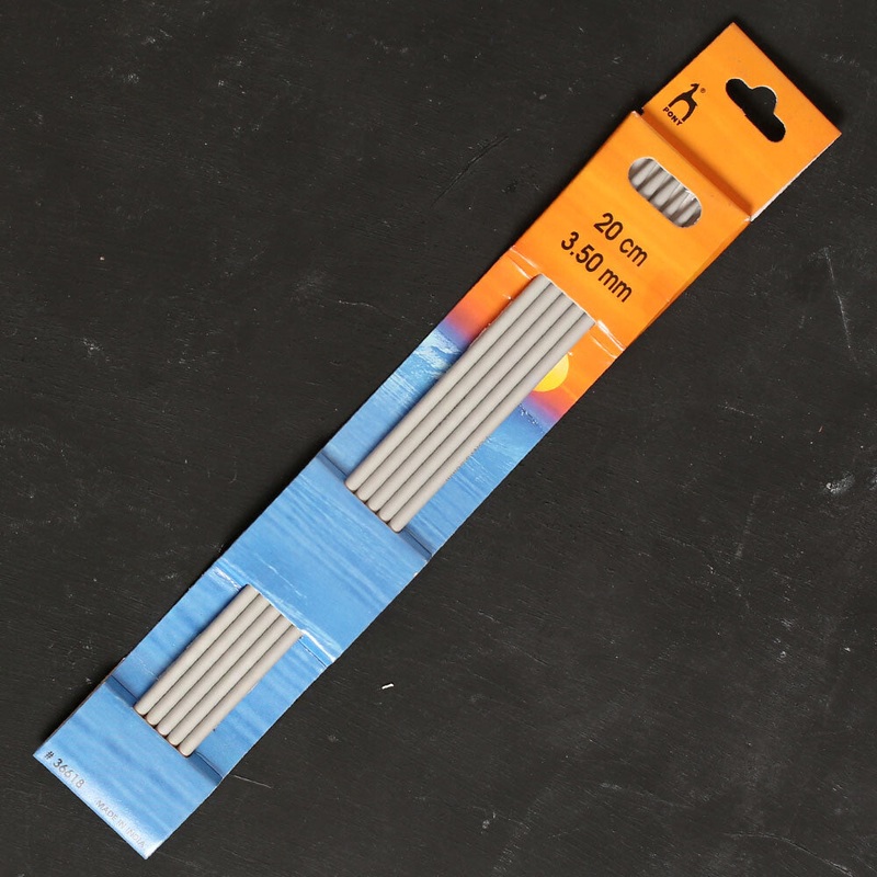Pony 3.5 mm 20 cm Aluminium Double Pointed Needles, Set of 5 – 36618