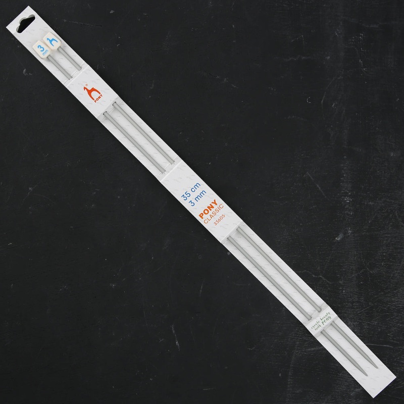 Pony 3 mm 35 cm Aluminium Knitting Needles – 33605