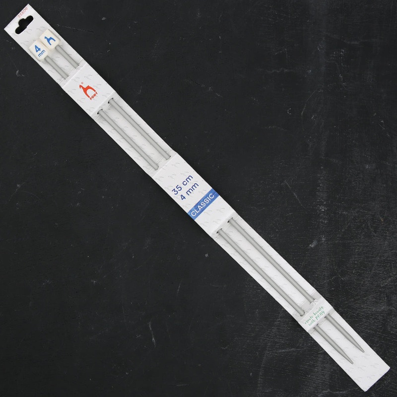 Pony 4 mm 35 cm Aluminium Knitting Needles – 33609