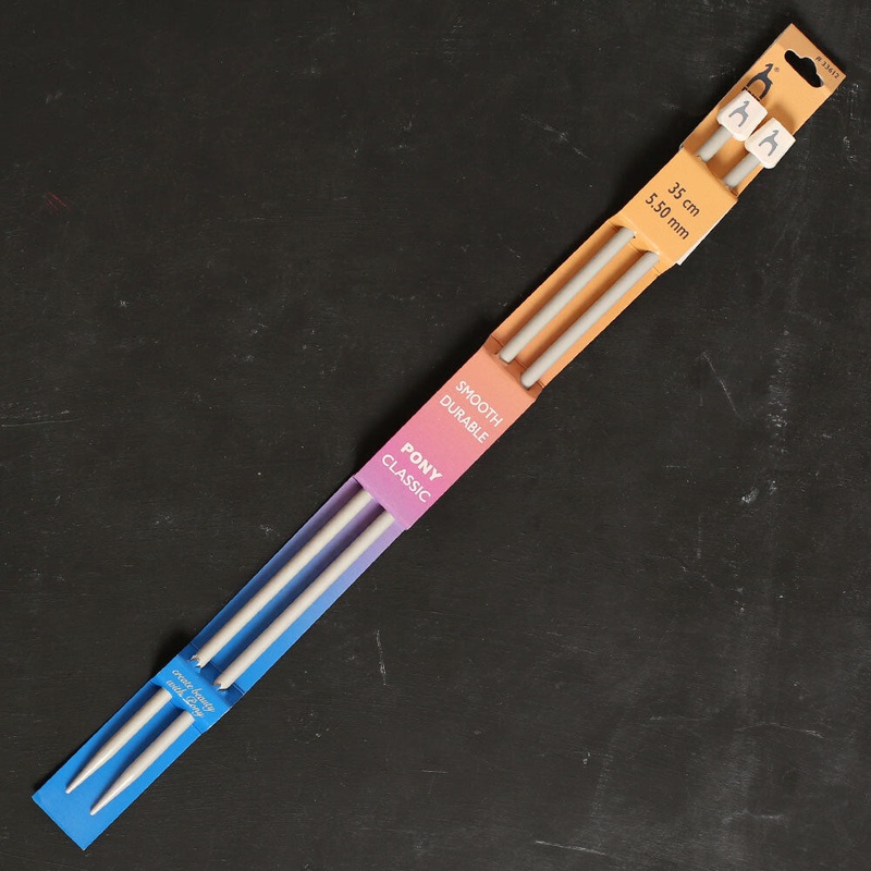 Pony 5.5 mm 35 cm Aluminium Knitting Needles – 33612