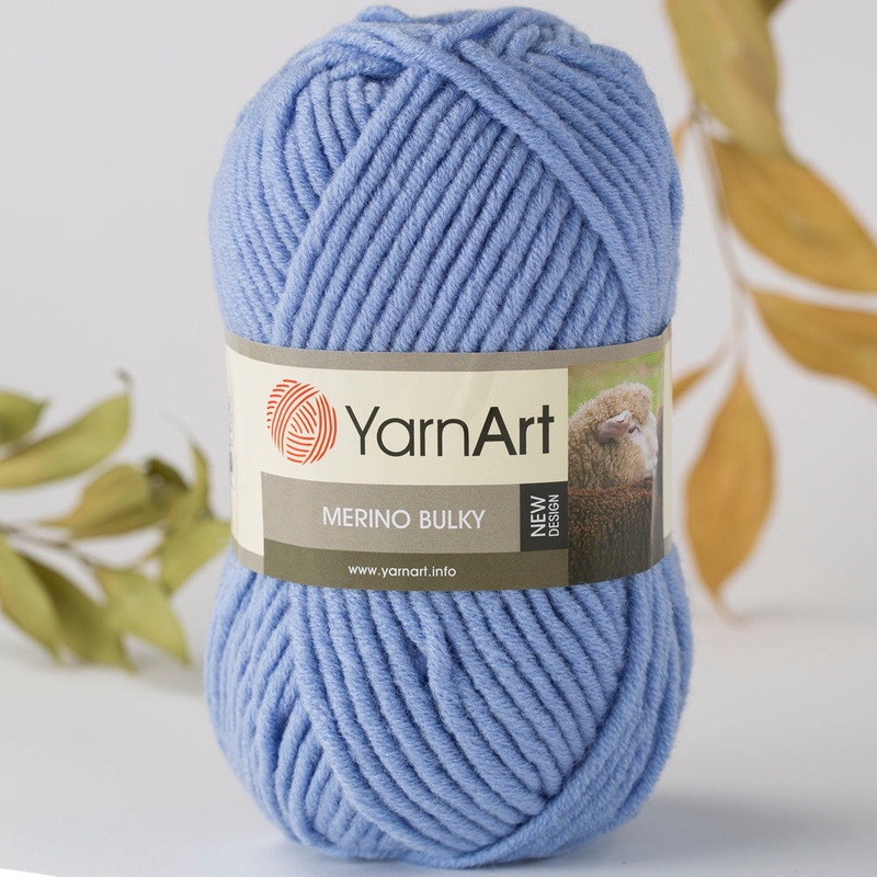 YarnArt Merino Bulky Yarn, Blue – 3042