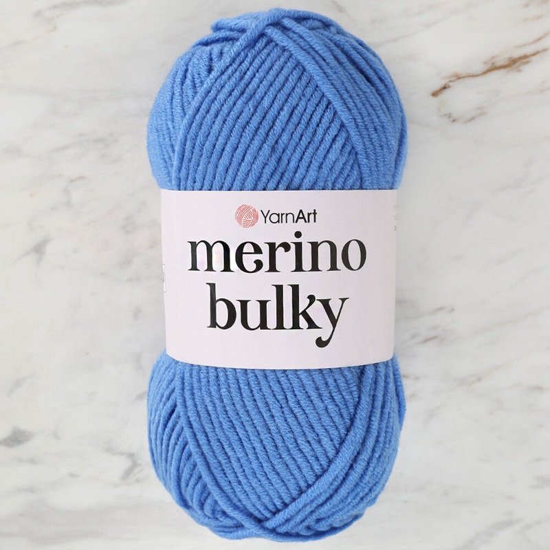 YarnArt Merino Bulky Yarn, Blue – 600