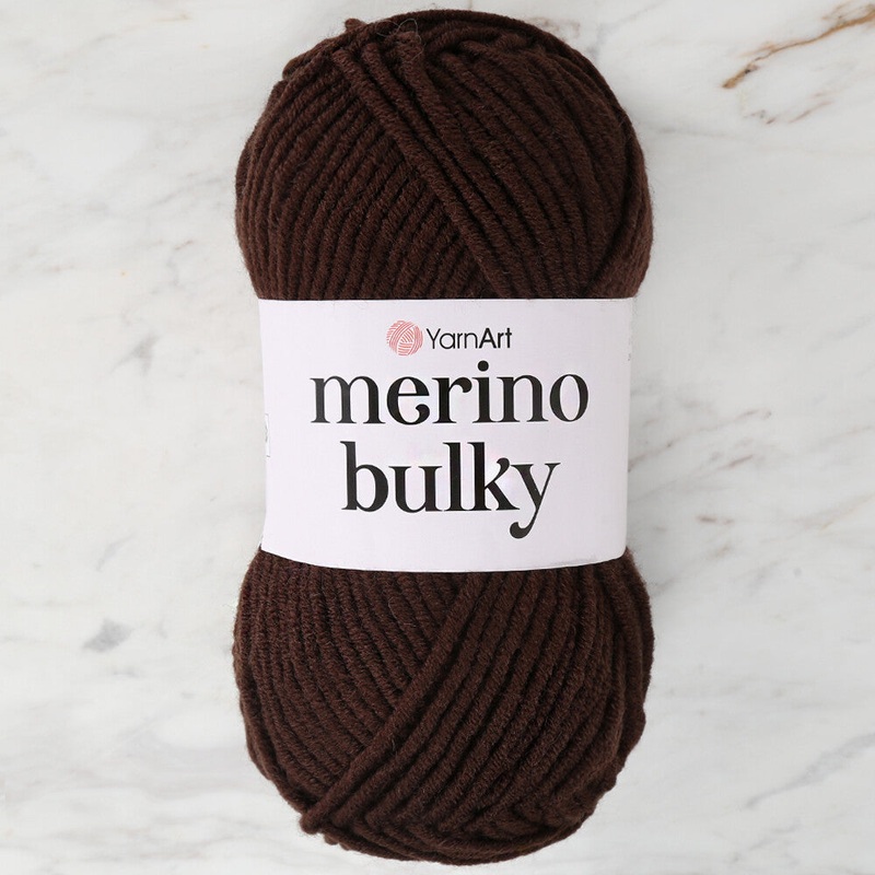 YarnArt Merino Bulky Yarn, Brown – 116
