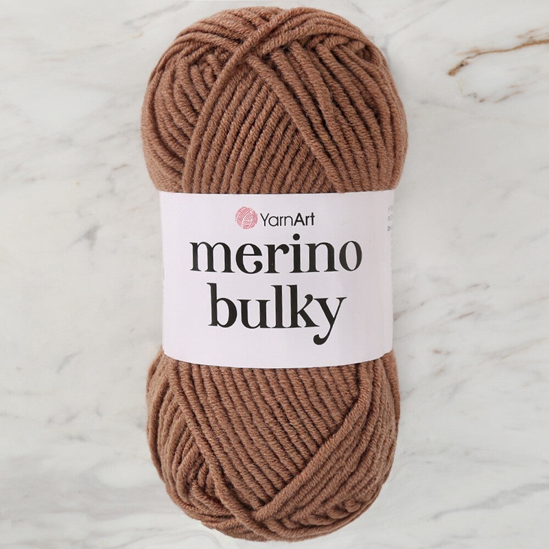YarnArt Merino Bulky Yarn, Brown – 514