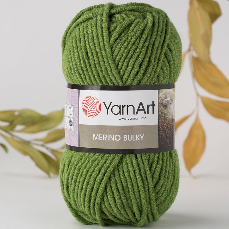 YarnArt Merino Bulky Yarn, Green – 098