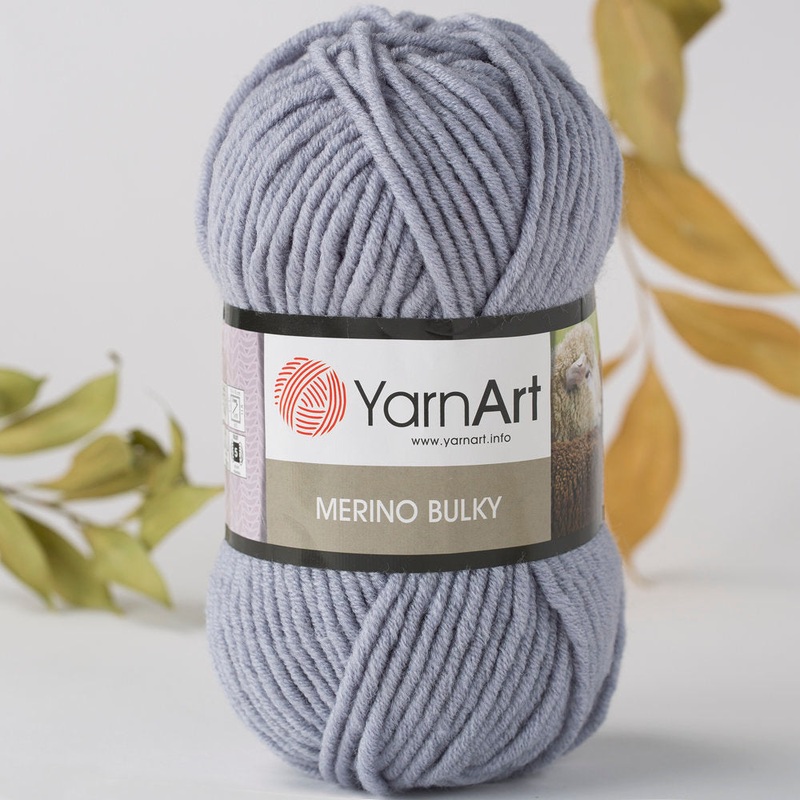 YarnArt Merino Bulky Yarn, Grey – 3072
