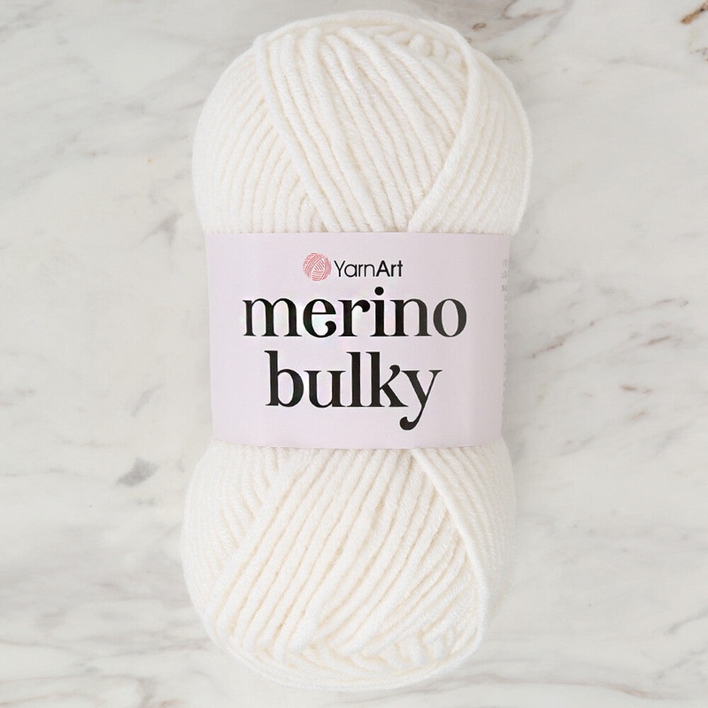 YarnArt Merino Bulky Yarn, White – 501