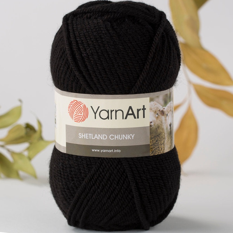 YarnArt Shetland Chunky Yarn, Black – 602