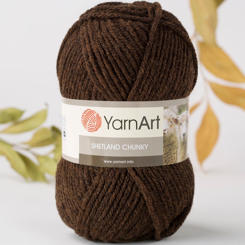 YarnArt Shetland Chunky Yarn, Brown – 619