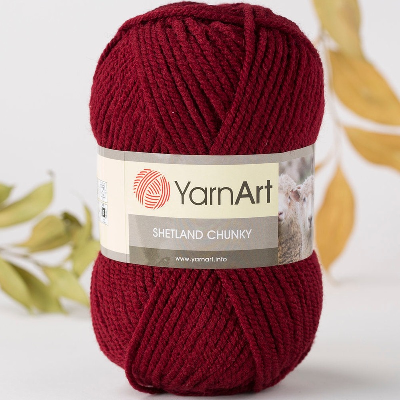 YarnArt Shetland Chunky Yarn, Claret – 623