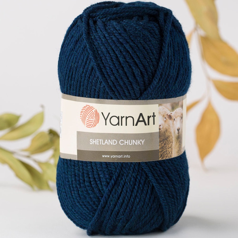 YarnArt Shetland Chunky Yarn, Navy Blue –  633