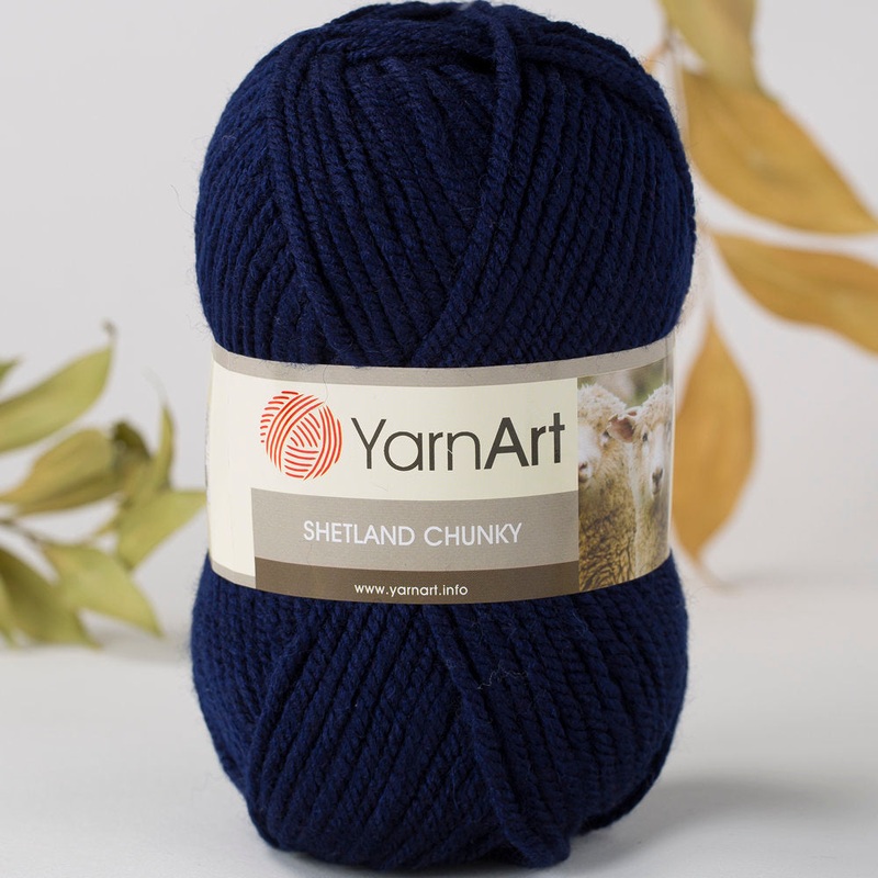 YarnArt Shetland Chunky Yarn, Navy Blue – 634