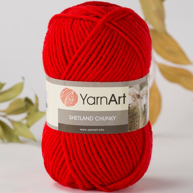 YarnArt Shetland Chunky Yarn, Red – 607