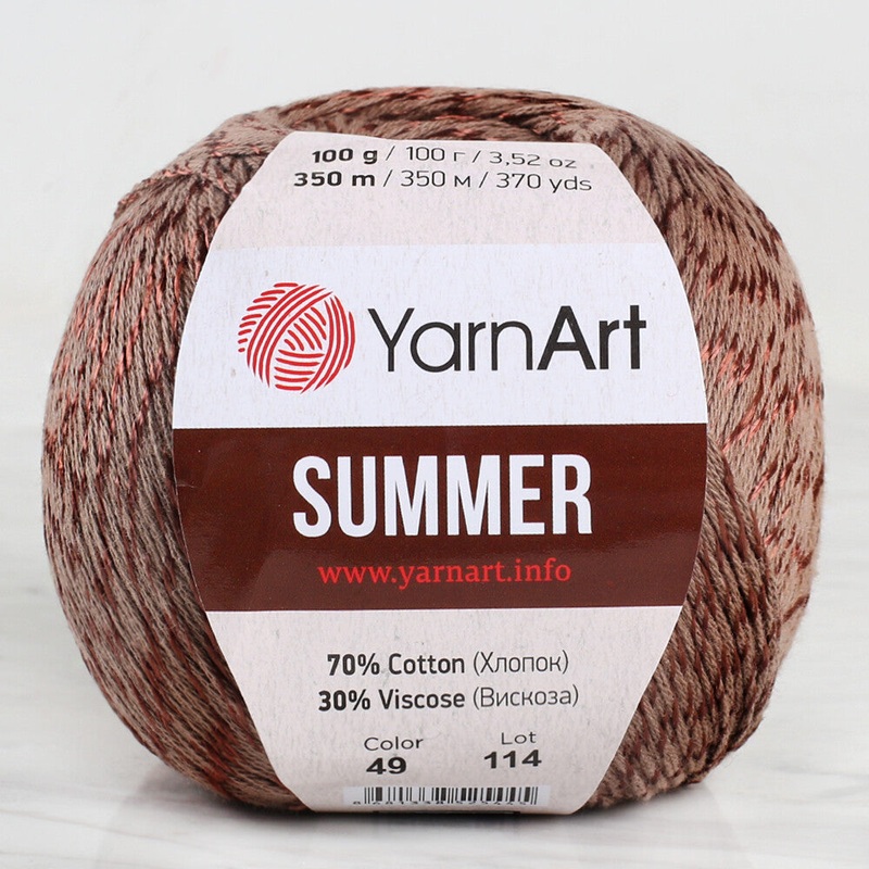 YarnArt Summer Yarn, Brown – 49