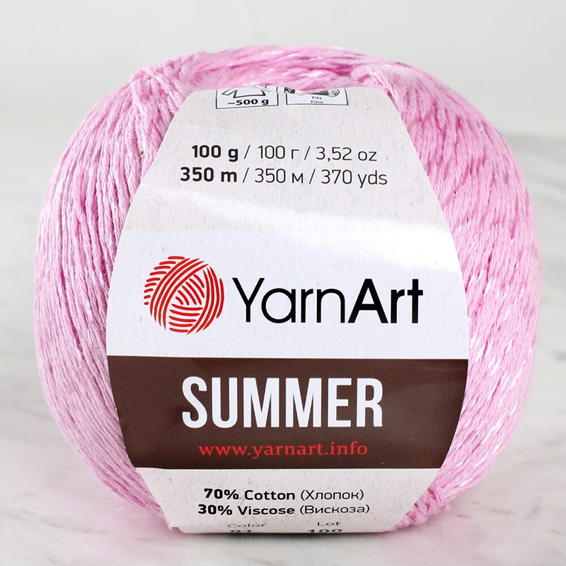 YarnArt Summer Yarn, Pink – 01