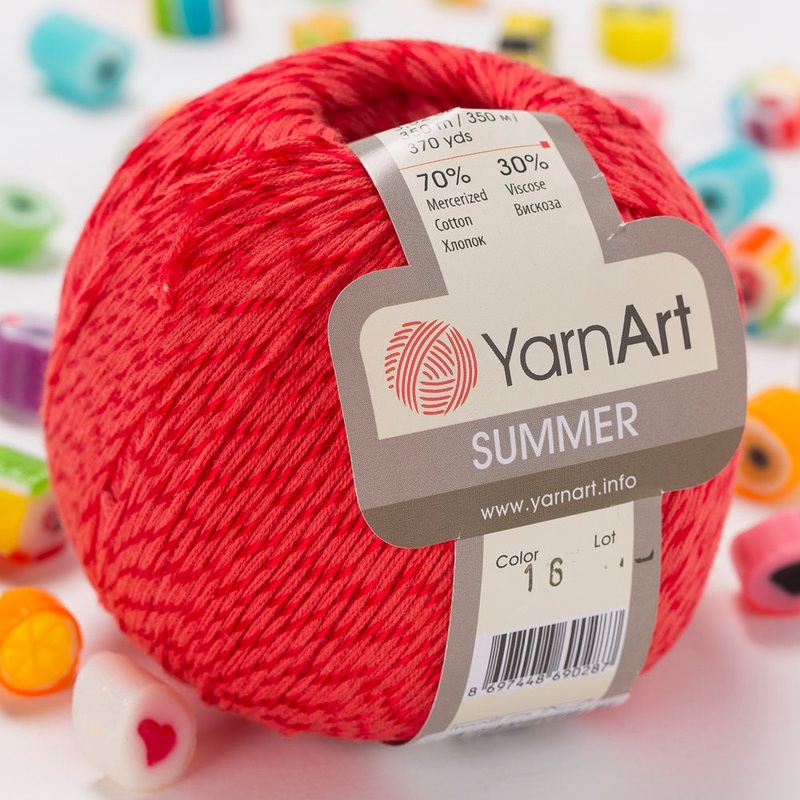 YarnArt Summer Yarn, Red – 16