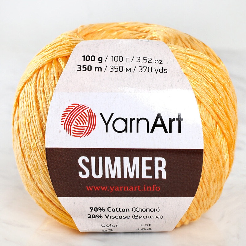 YarnArt Summer Yarn, Yellow – 23