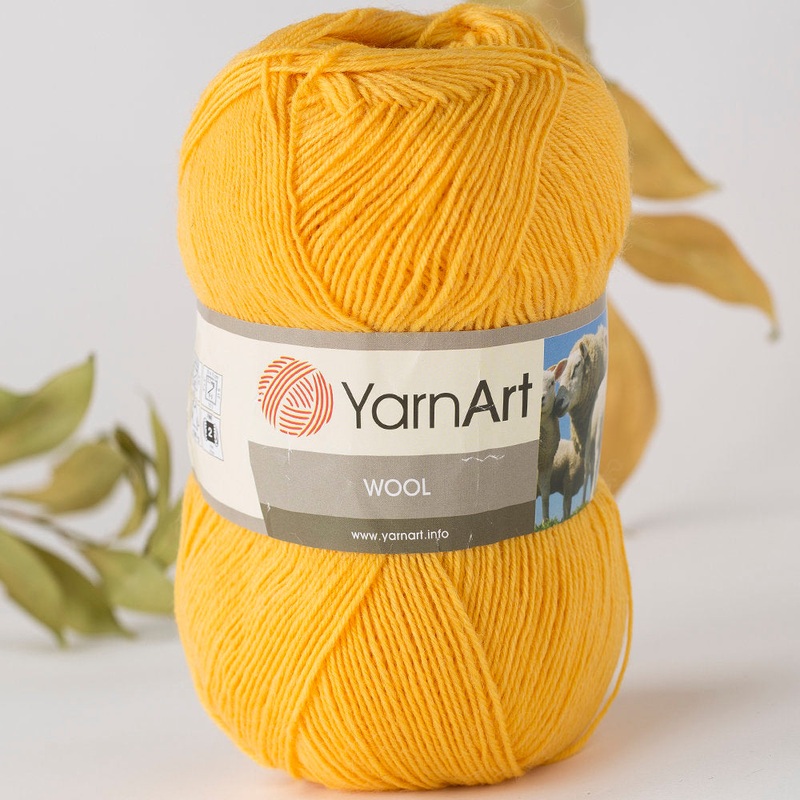 YarnArt Wool Yarn, Yellow – 9680