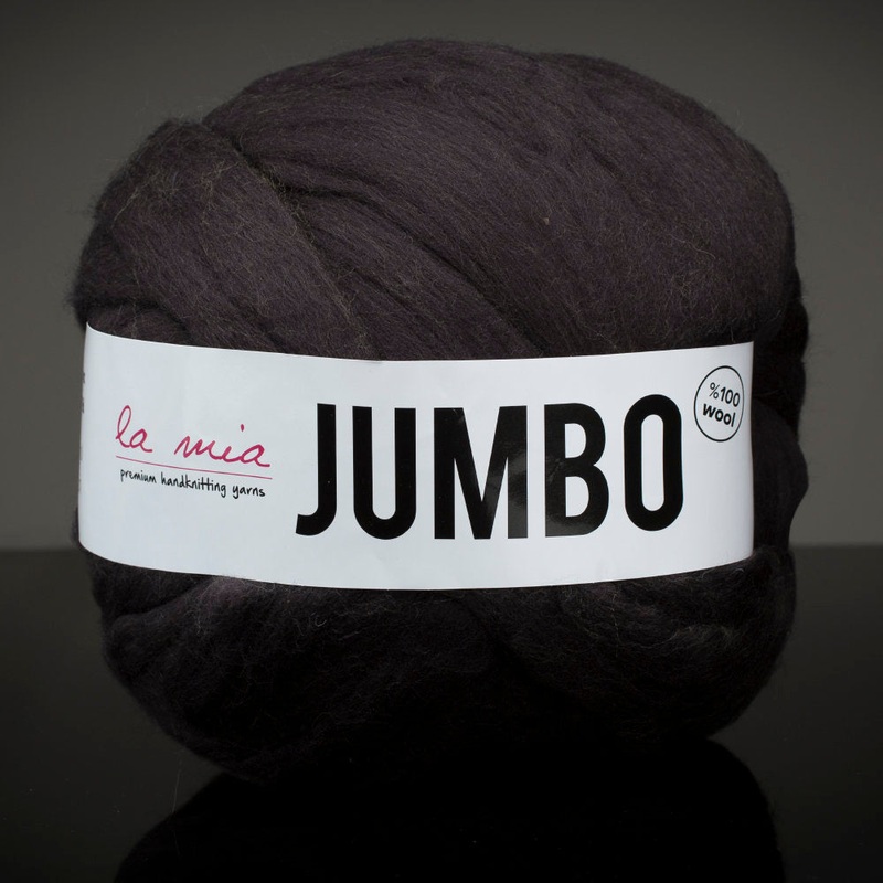 La Mia  Jumbo Merino Wool, Black – J8