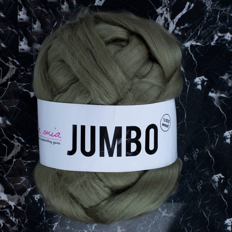 La Mia  Jumbo Merino Wool, Green – J3