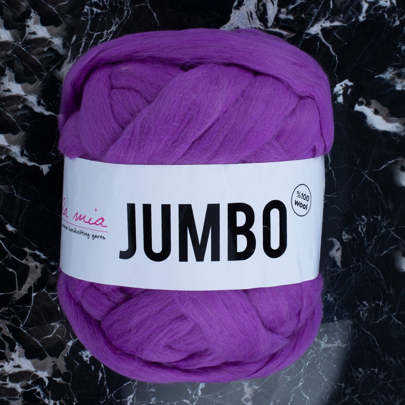 La Mia  Jumbo Merino Wool, Purple – J6
