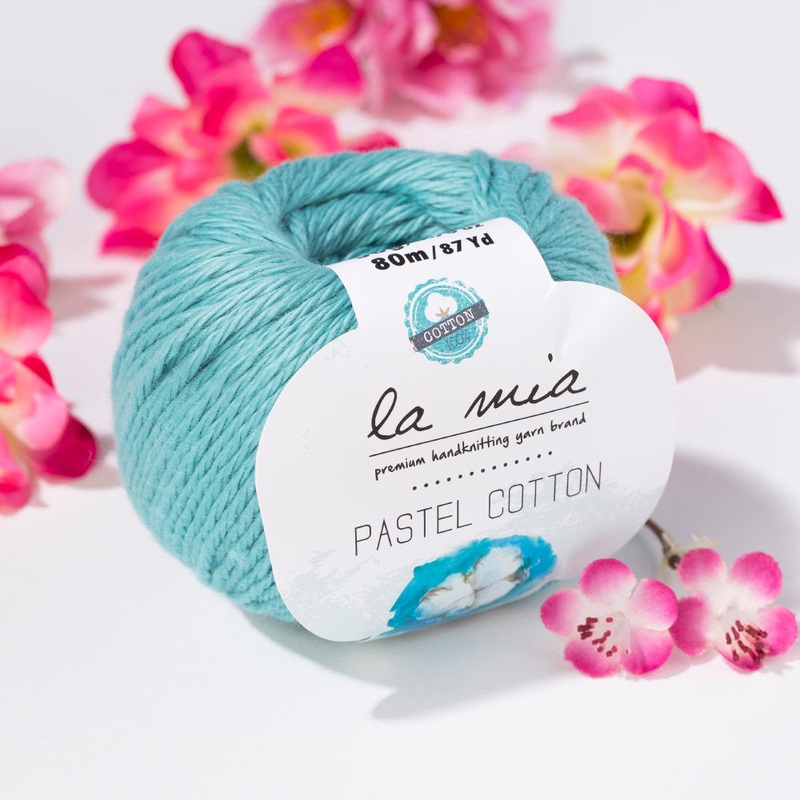 La Mia Pastel 100% Cotton Yarn, Aqua Blue – L053