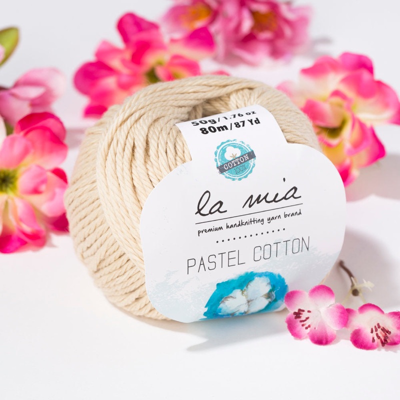 La Mia Pastel 100% Cotton Yarn, Beige – L051
