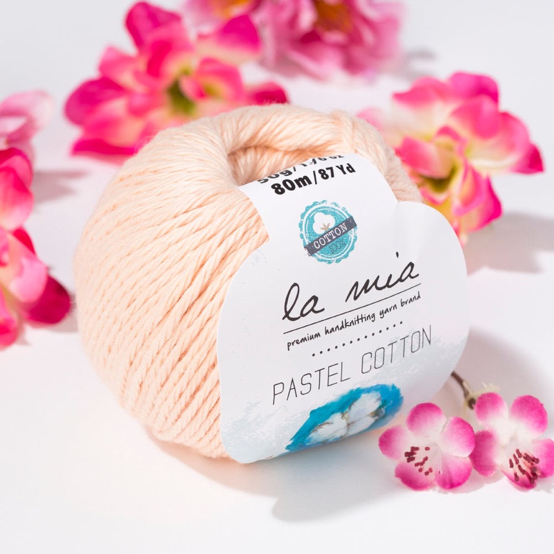 La Mia Pastel 100% Cotton Yarn, Pinkish Orange – L056