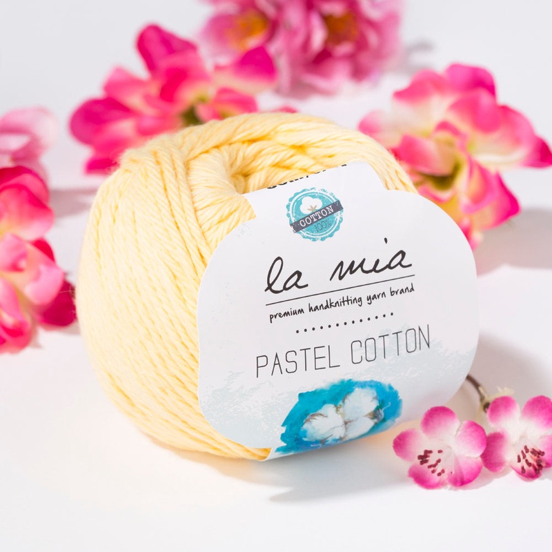La Mia Pastel 100% Cotton Yarn, Yellow – L060