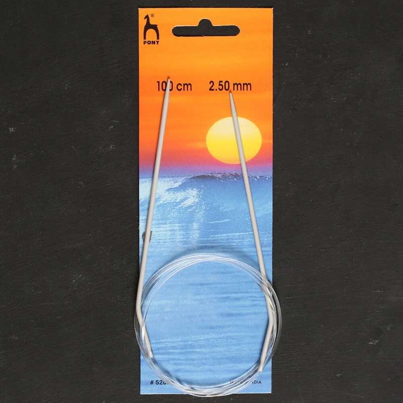 Pony 2.5 mm 100 cm Aluminium Circular Needle – 52603