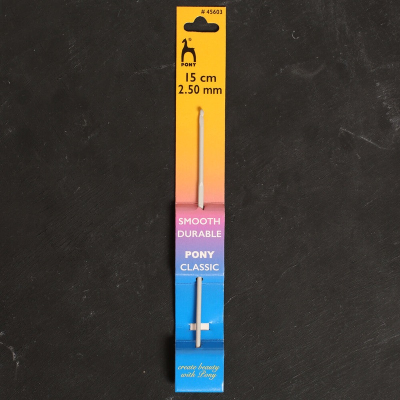 Pony 2.5 mm 15 cm Aluminium Crochet Hook – 45603