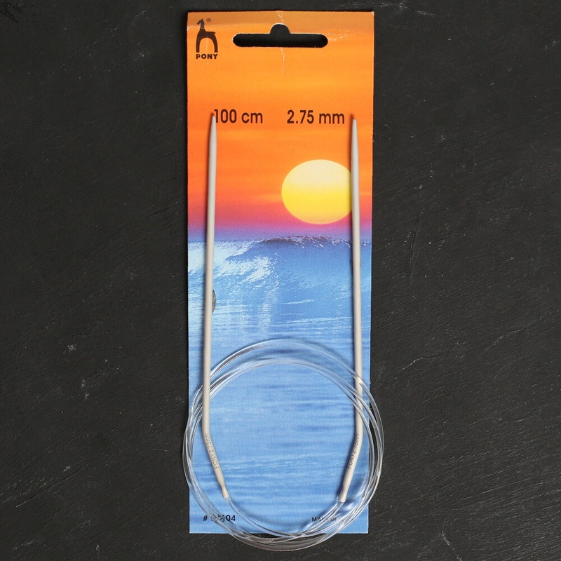 Pony 2.75 mm 100 cm Aluminium Circular Needle – 52604