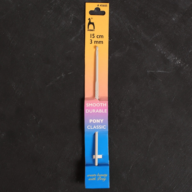 Pony 3 mm 15 cm Aluminium Crochet Hook – 45605
