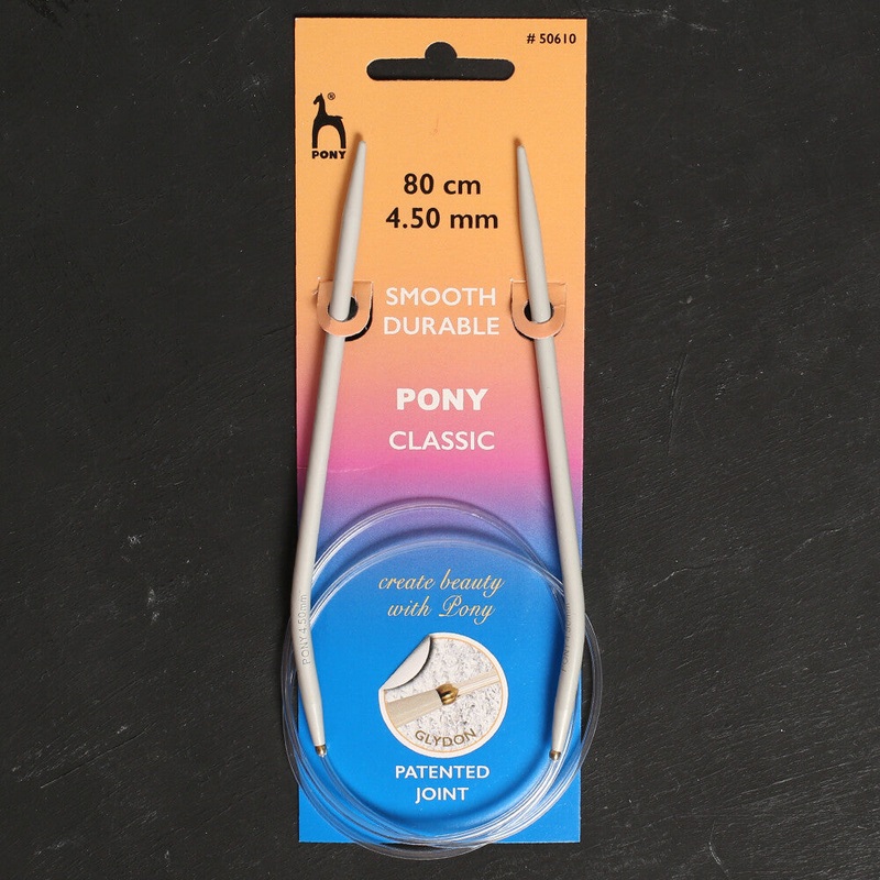 Pony 4.5 mm 80 cm Glydon Joint Aluminium Circular Needle – 50610