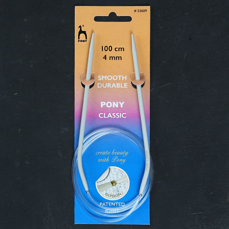 Pony 4 mm 100 cm Glydon Joint Aluminium Circular Needle – 52609